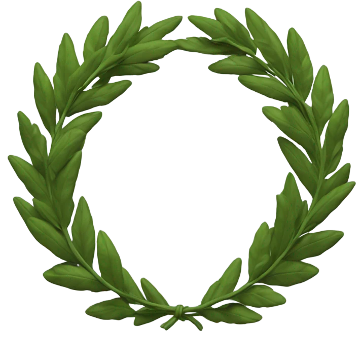 Laurel wreath David golden statue emoji