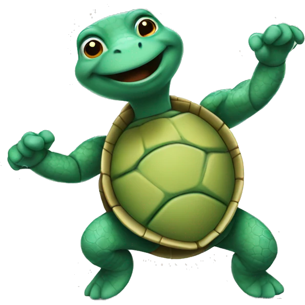 Dancing turtle  emoji