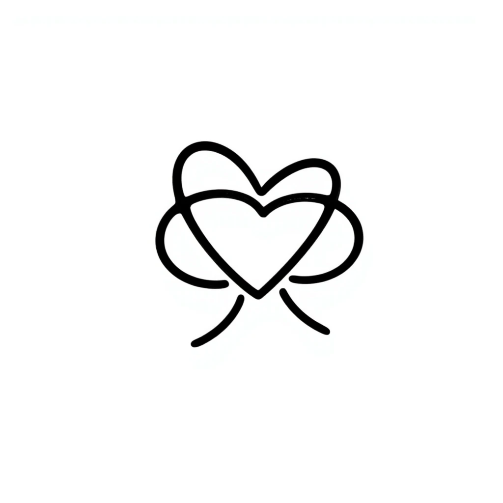 Hand-drawn sexual health clinic symbol with medical cross and heart icon emoji