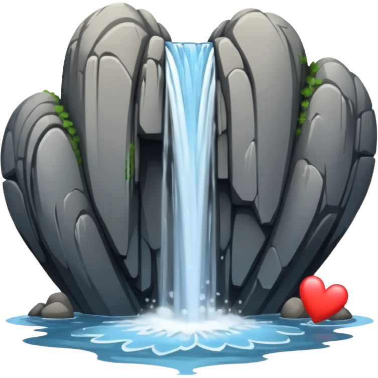 heart shaped watterfall emoji