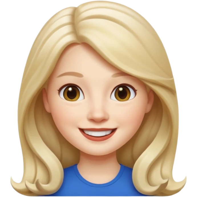 beauty white skin woman apple memoji style with long hair emoji