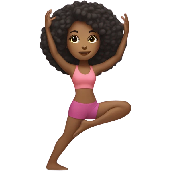 Light skin black woman practicing yoga emoji