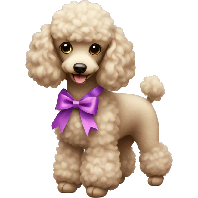 Poodle with ribbon emoji