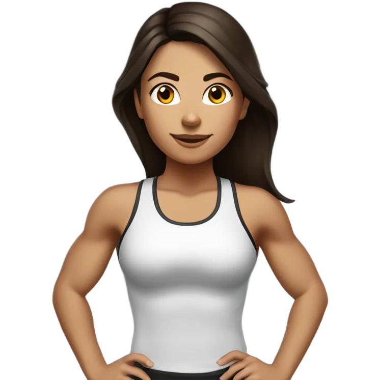 Brunette girl crossfit emoji