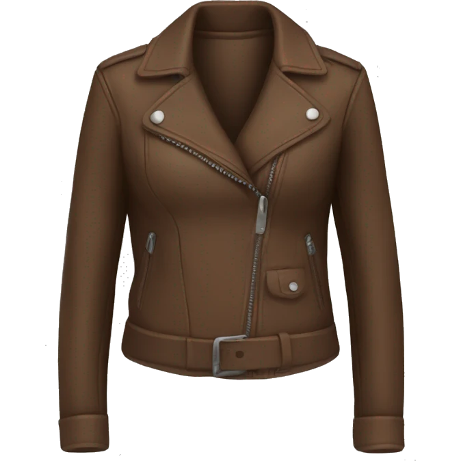 Brown leather jacket for girls  emoji