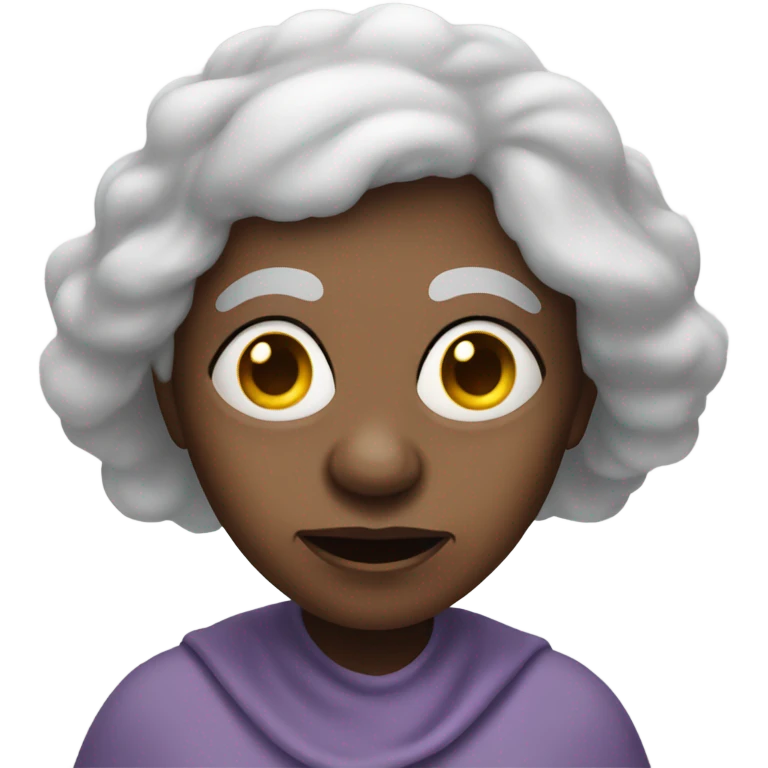 Black grandma as scary ghost emoji