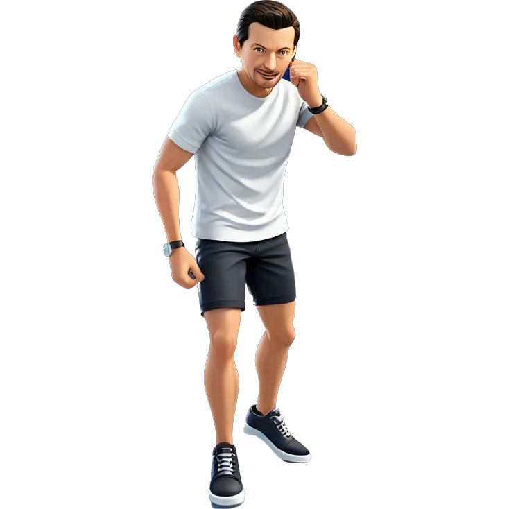 confident boy in stylish outfit emoji