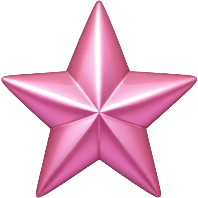 a pink metallic star  emoji