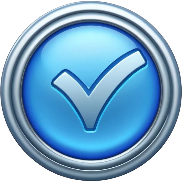 A blue tick verification badge  emoji