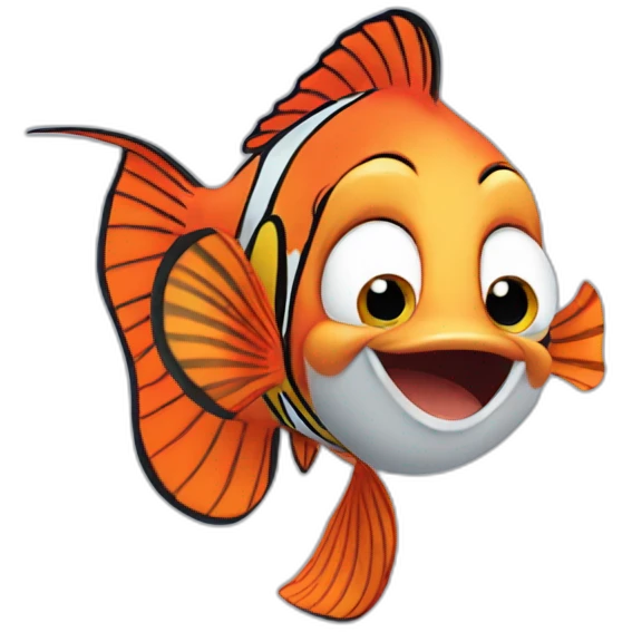 Mickey Mouse Nemo fish emoji