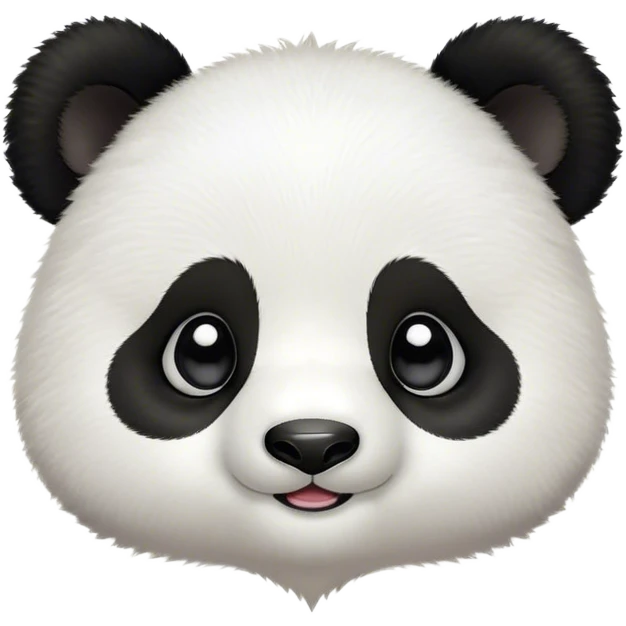Cinematic Cute Baby Panda Portrait Emoji, Head tilted playfully and inquisitively, featuring an irresistibly fluffy, black and white Fur with an extra dose of cuddliness, round, sparkling eyes filled with boundless curiosity, Simplified yet adorably endearing features, highly detailed, glowing with a warm, friendly glow, high shine, affectionate and playful, stylized with a touch of playful charm, bright and heartwarming, soft glowing outline, capturing the essence of a mischievous yet loving baby panda, so playful it feels like it could tumble out of the screen into your arms! emoji