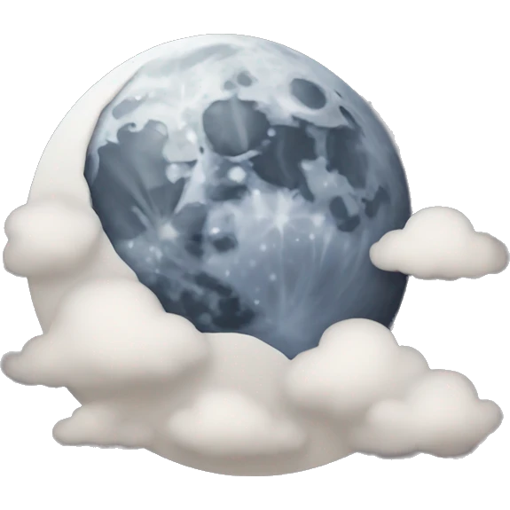 Moon with clouds emoji