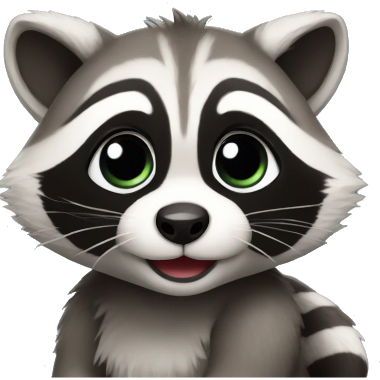 cute baby racoon emoji