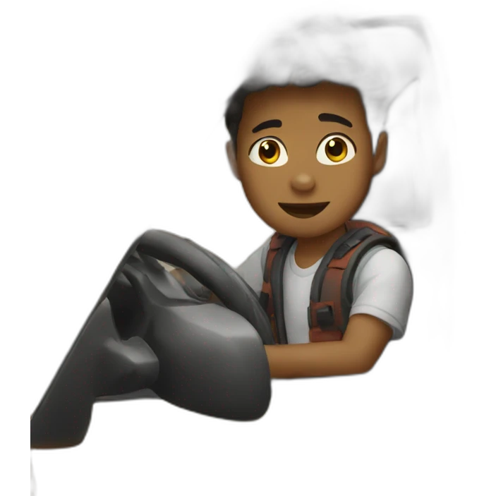 boy in car emoji
