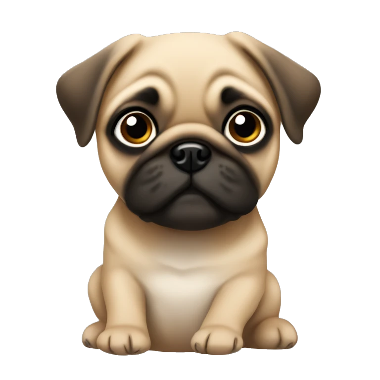 Fawn pug puppy emoji