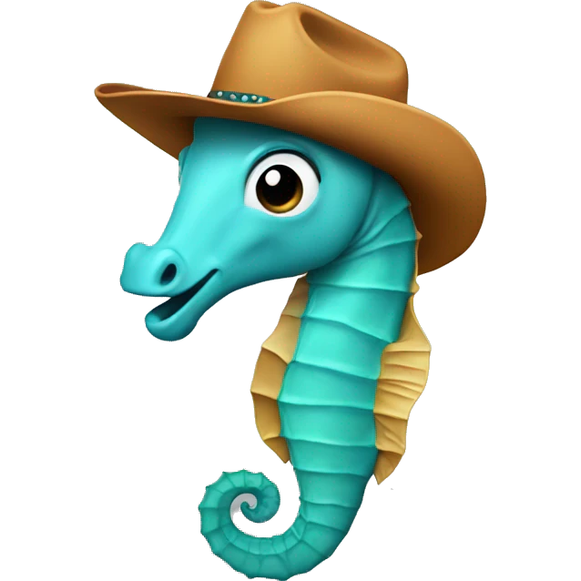 seahorse wearing a cowboy hat emoji