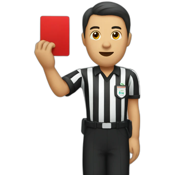referee giving a red card emoji