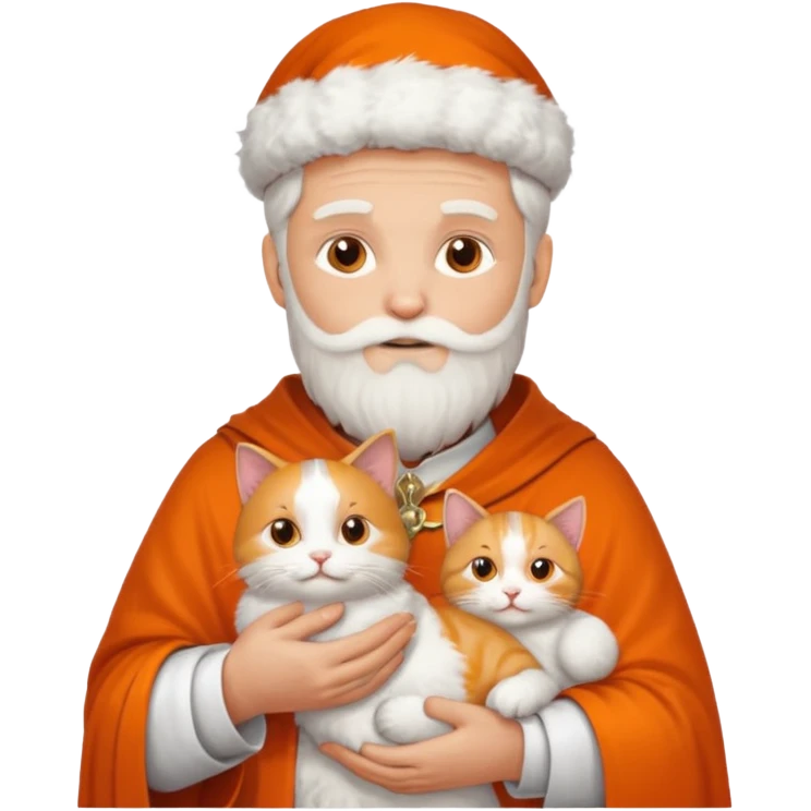 saint nicolaus maar hij houd een kat vast emoji
