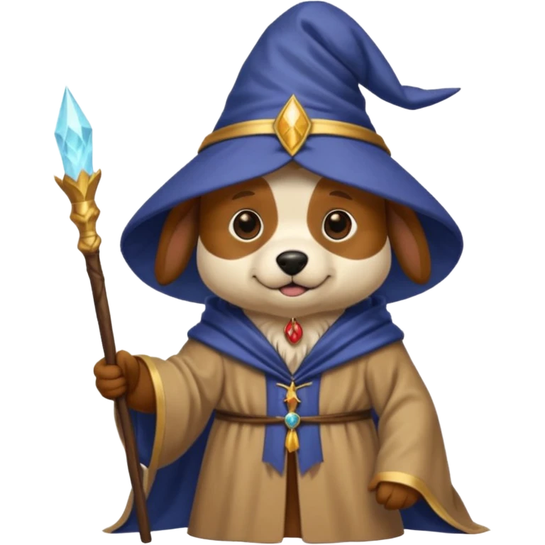 Dog wizard emoji
