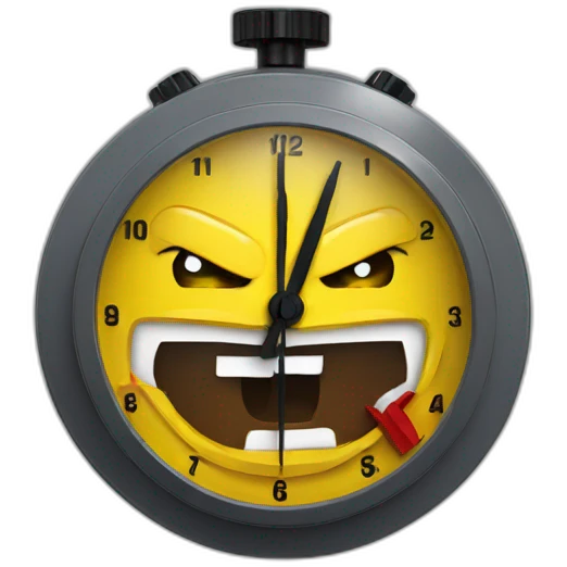 angry lego clock emoji