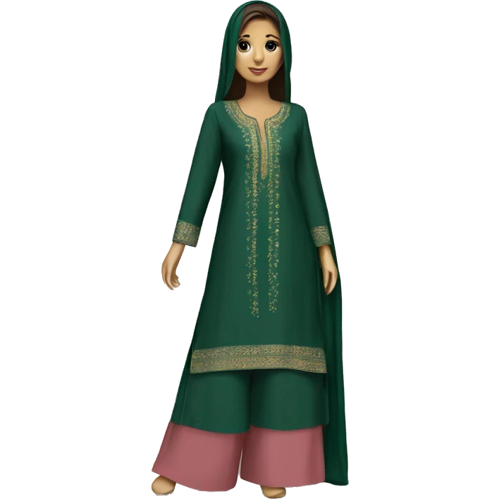 Pakistani shalwar kameez clothes emoji