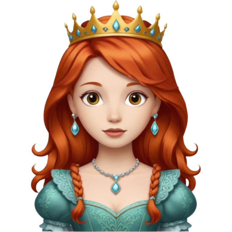 red haired princess emoji