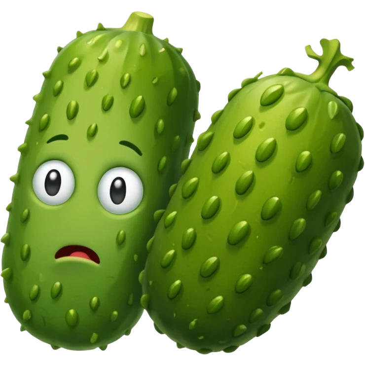 A sad pickle emoji