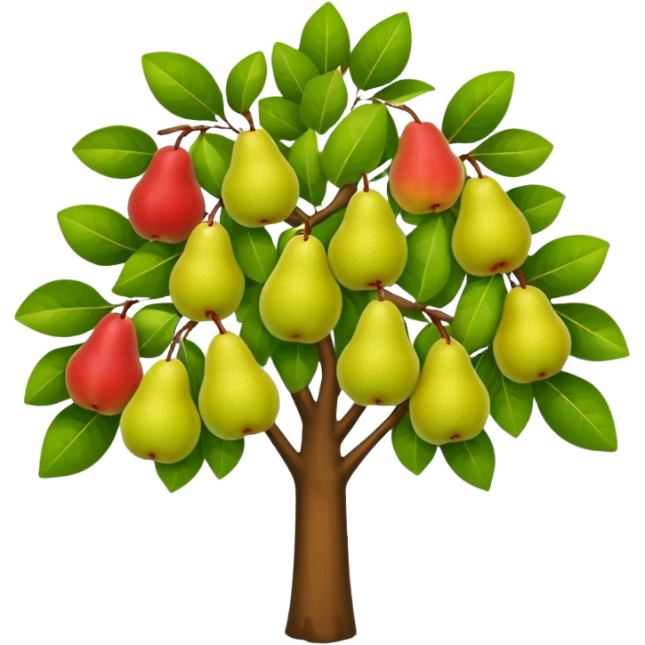 Pear Tree colorful emoji