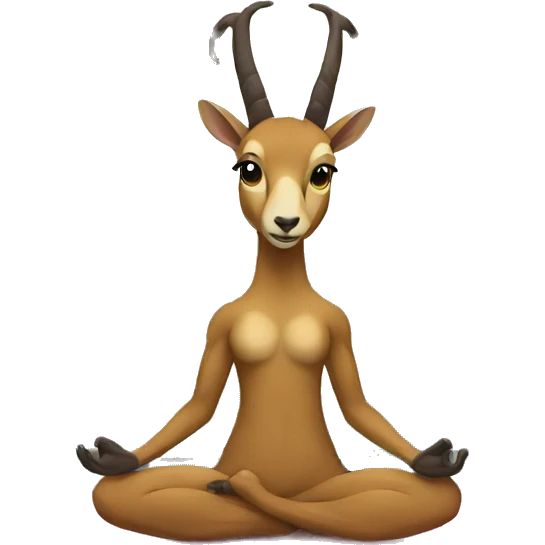 Chamois practicing yoga emoji