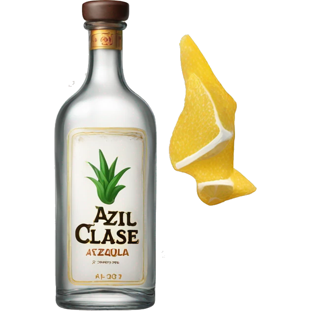A bottle of clase azúl tequila emoji