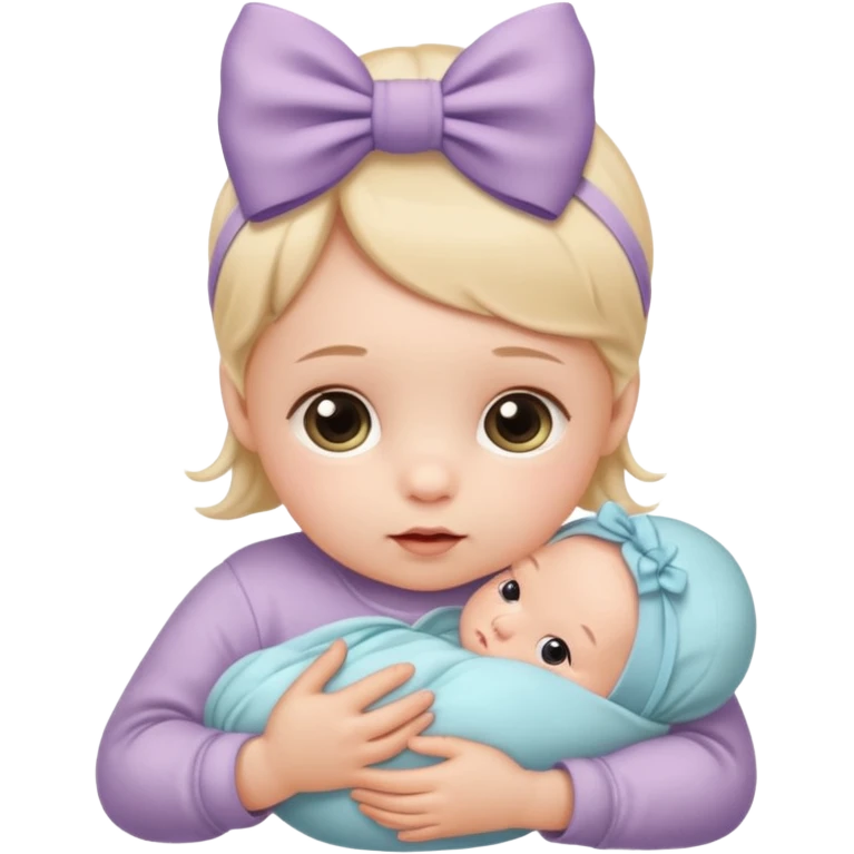 Newborn with a bow emoji
