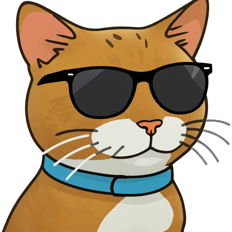 Cat with sunglasses emoji