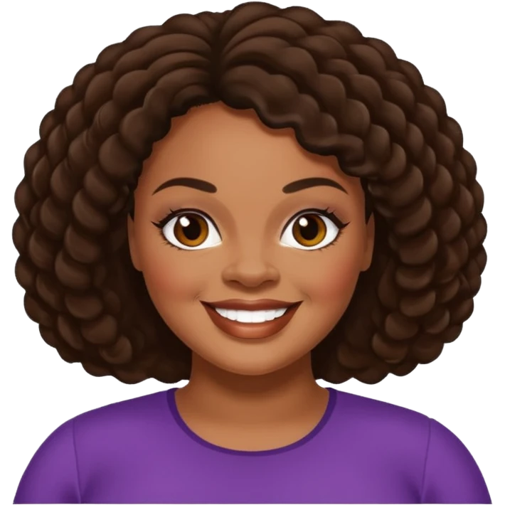 Jill Scott with dark brown hair emoji