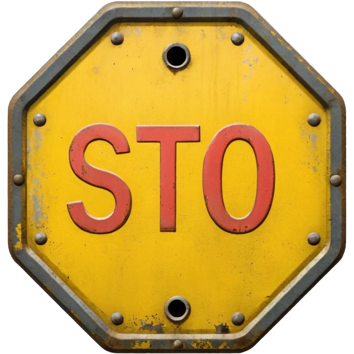 yellow stop sign emoji