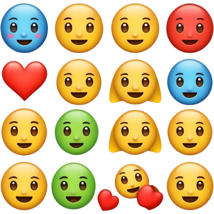 Different tupes of chinese emoji emoji