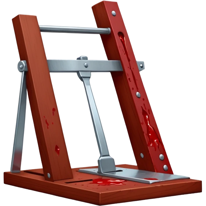 Guillotine Beheaded Blood emoji