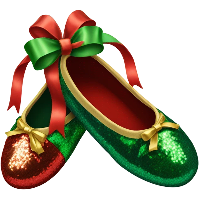 Christmas ballet shoes  emoji
