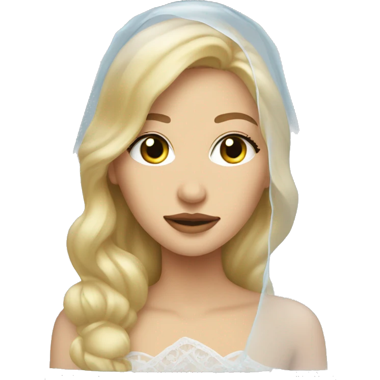 dreamy blonde in veil emoji