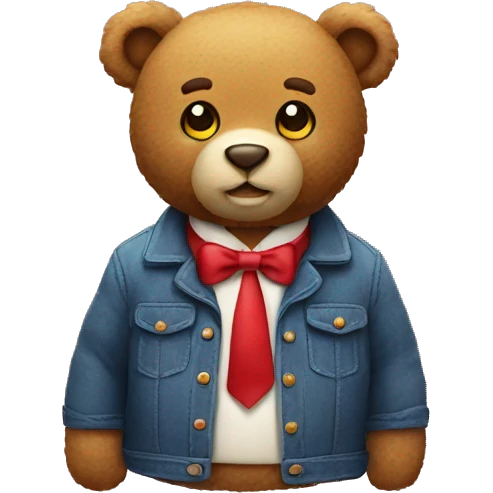 Teddy beer with hart emoji