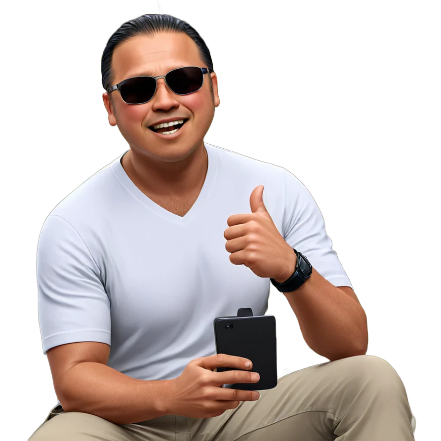 cool guy in sunglasses thumbs up emoji