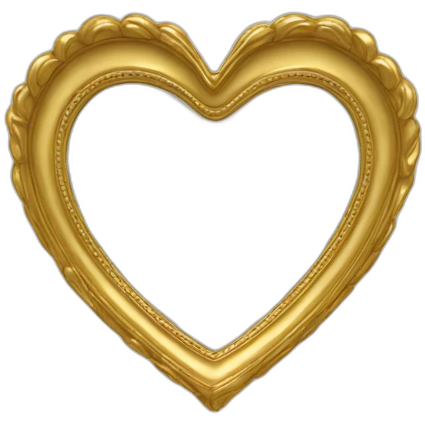 decorative gold heart mirror emoji