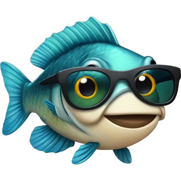 Fish wearing sunglasses  emoji