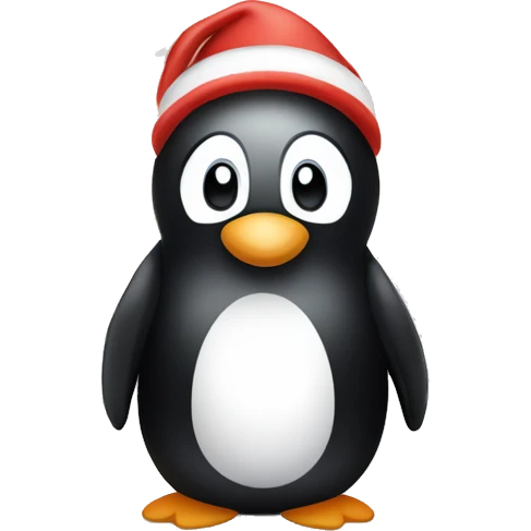Ein Pinguin in Weihnachtsstimmung emoji