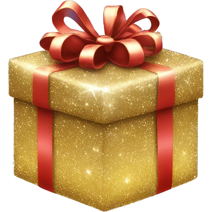 Sparkly Christmas present emoji