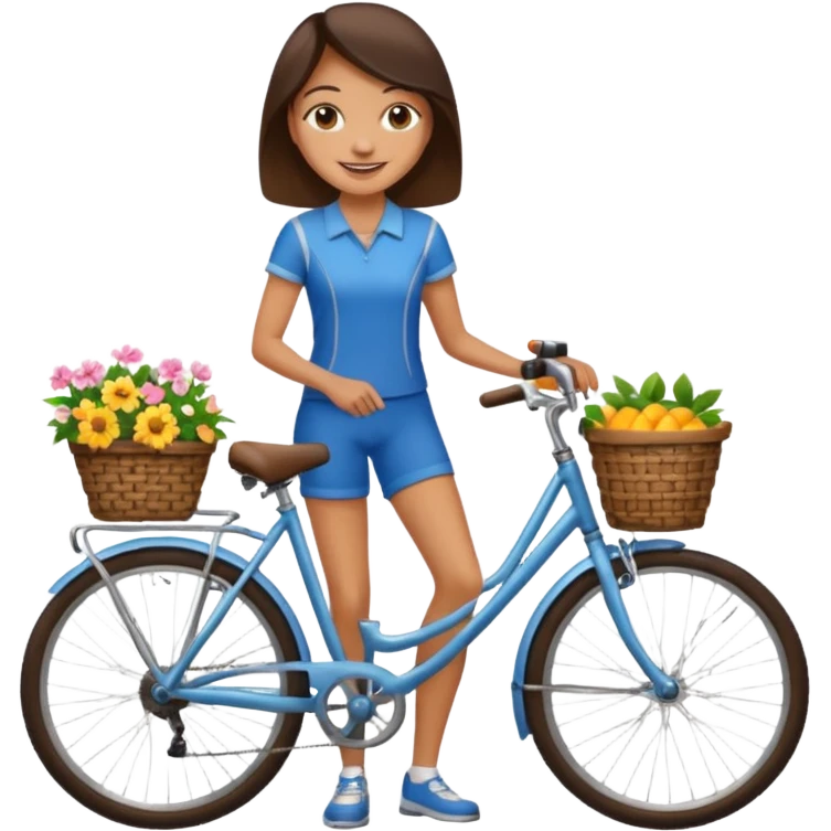 Lady with bicycle emoji