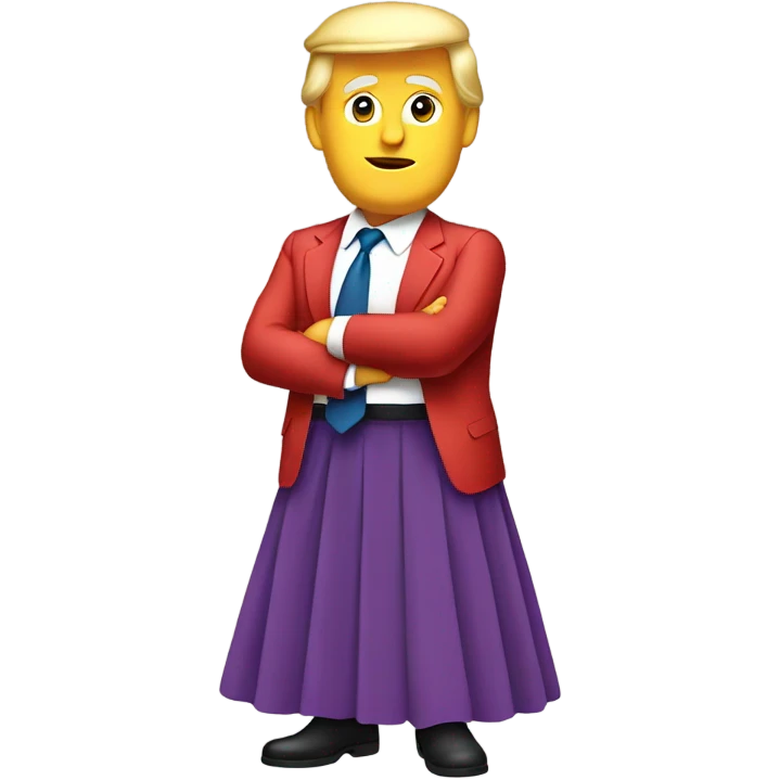 Trump wearing skirt  emoji