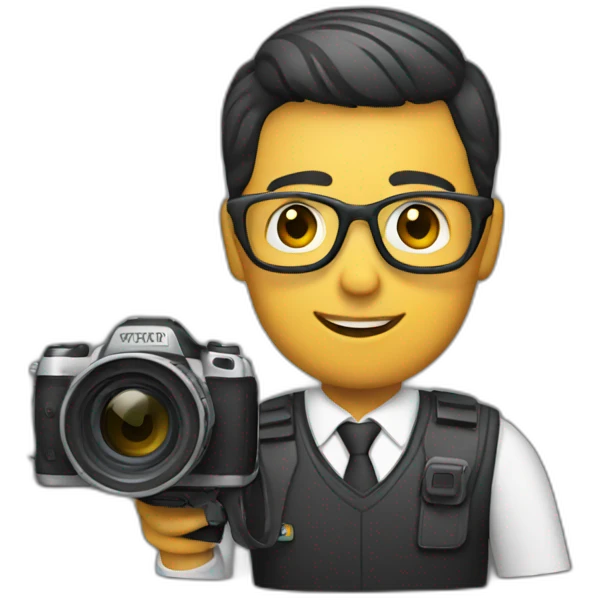 TV reporter with camera emoji
