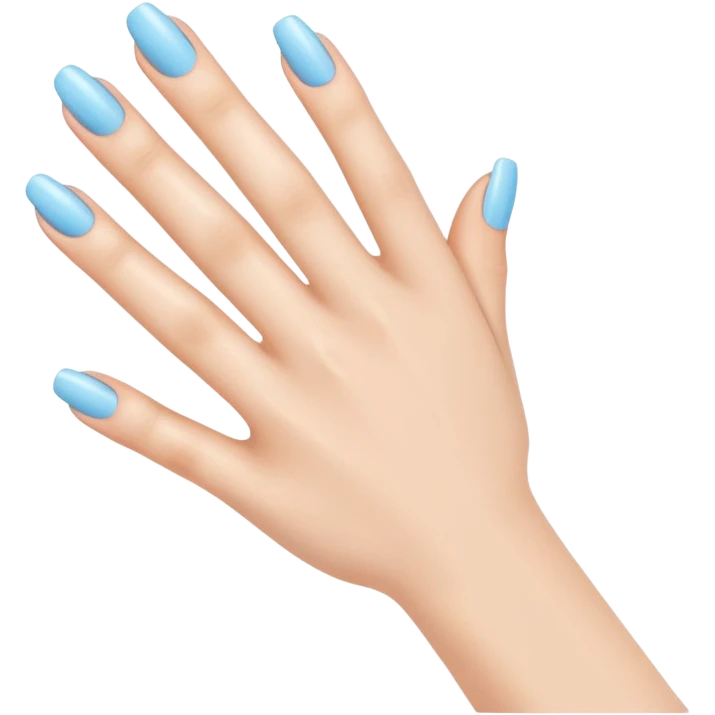 light blue nails emoji