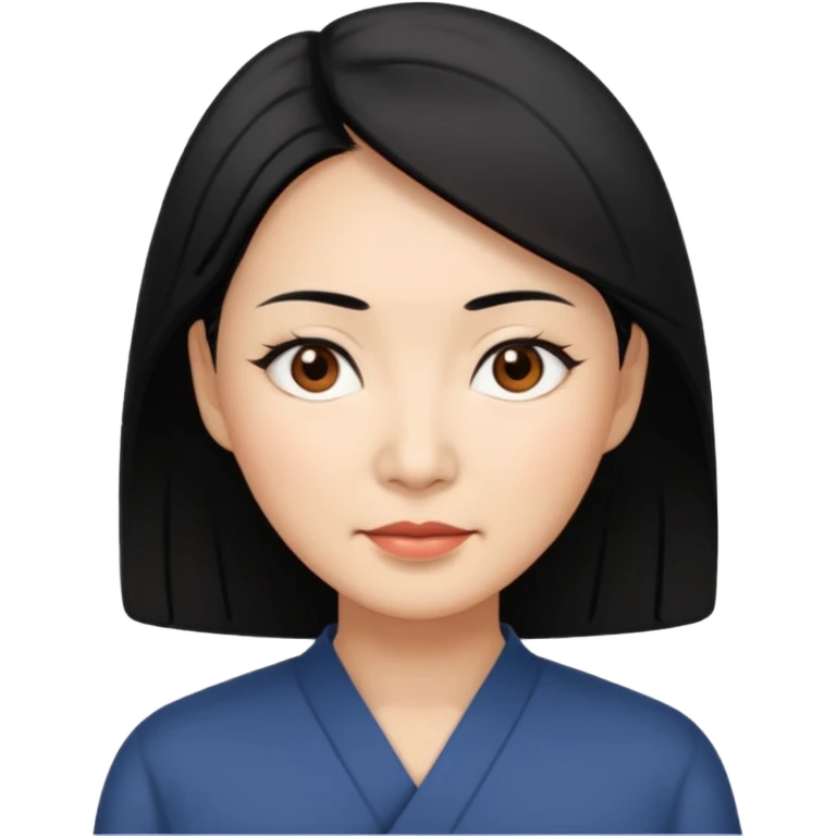 a middle-aged Asian woman emoji