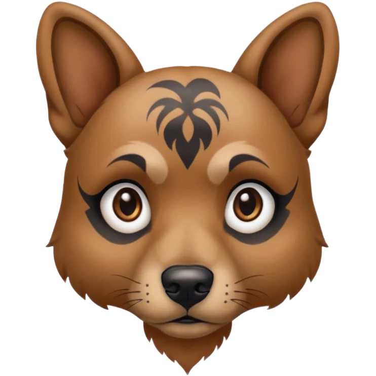 dog with face tattoo emoji
